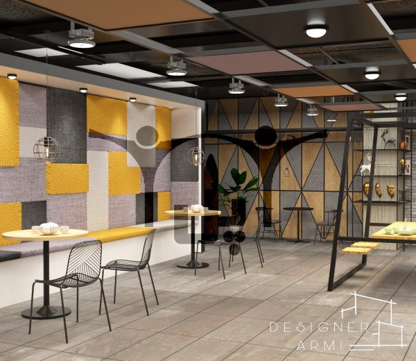 طراحی داخلی کافه و رستوران ( طراح : آرمینا محسنی )